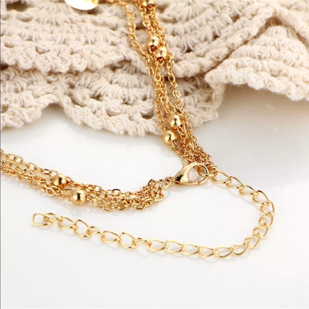 ✨Boho Multi Layer Gold Choker Necklace✨ - Picture 4 of 7